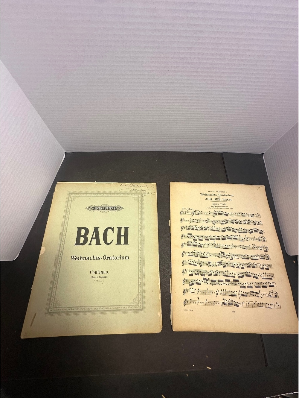 Antique Bach Weihnachts-Oratorium Edition Peters 3 Orchestra Parts Sheet Music